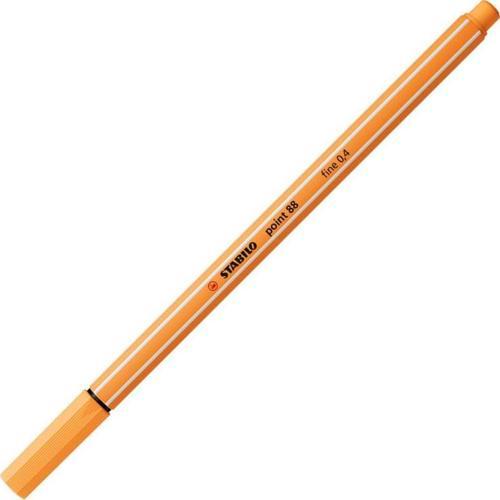 Fineliner Point 88 İnce Keçe Uçlu Kalem 88 Point 0.4 Mm Papatya Turuncu 88/85 (10 Lu Paket)
