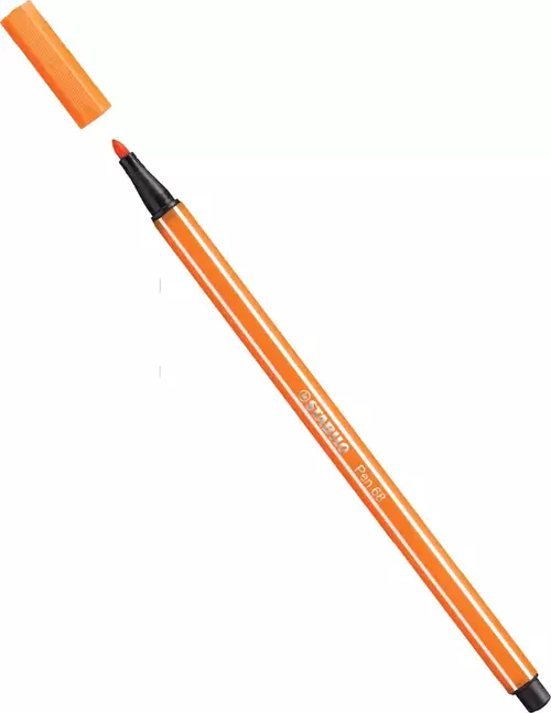 Pen 68 Keçe Uçlu Boya Kalemi Pastel Turuncu 68/25 (10 Lu Paket)