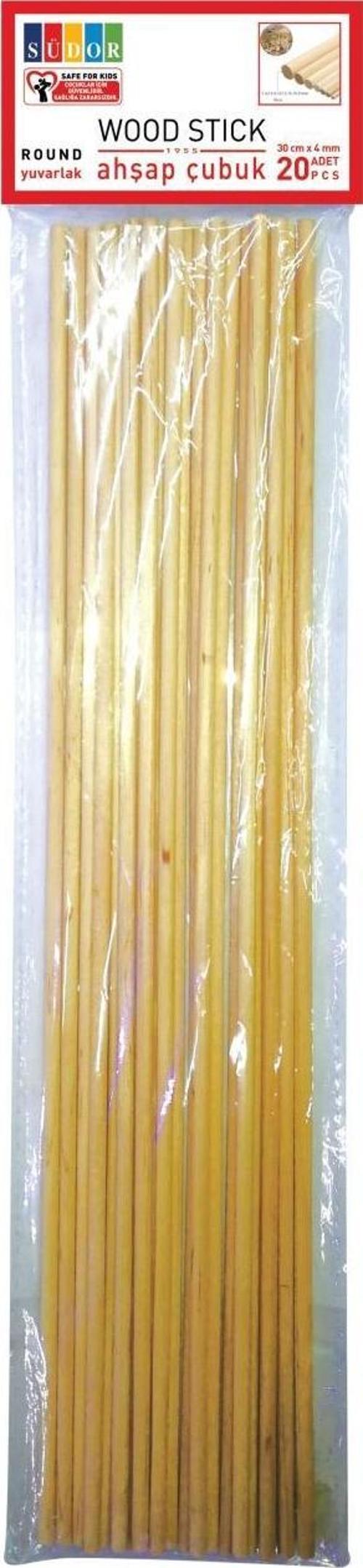 Ahşap Çubuk 30 Cm x 5 Mm x 10 Lu Bs136