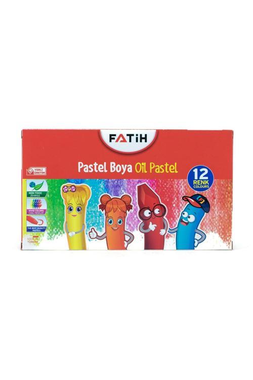 Kırtasiye Pastel Boya İlkokul Ortaokula Çocuk Dostu 12 Farklı Canlı Renk Çok Renkli