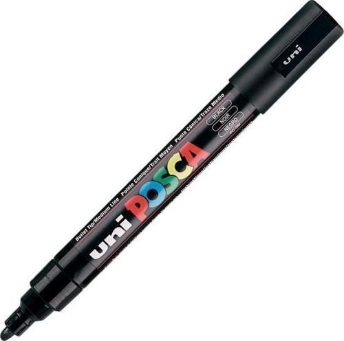 Markör Boyama Posca Su Bazlı Poster Kalemi 1.8-2.5 Mm Siyah Pc-5M (6 Lı Paket)