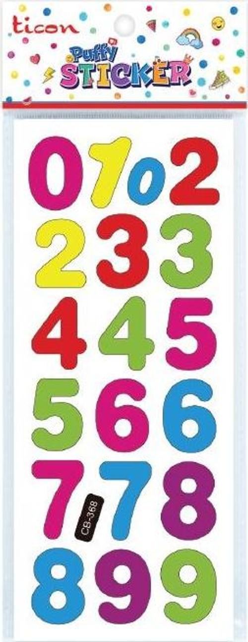 Puffy Sticker Rakam Tps-006/4 348896 (20 Li Paket)