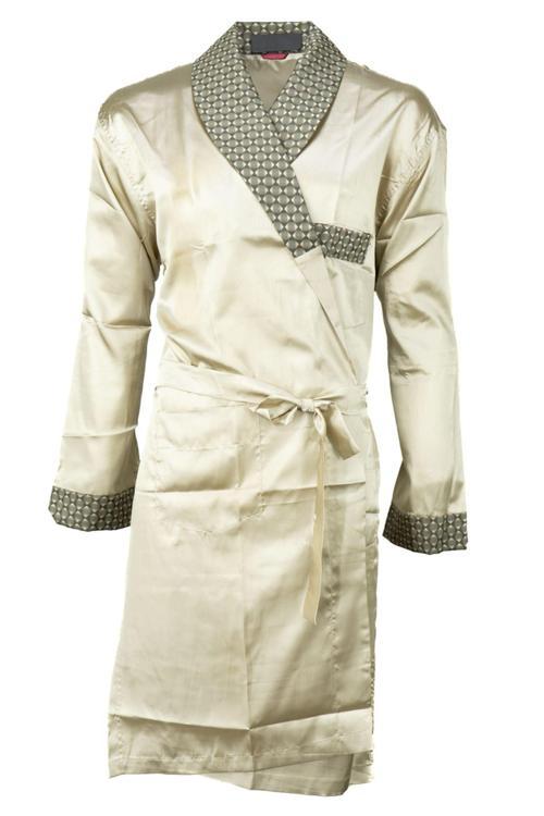 Erkek Şık Klasik Model Röpteşambır Premium Poplin Kumaş Bres Model Cepli Rob Beli Kuşaklı Kahverengi M