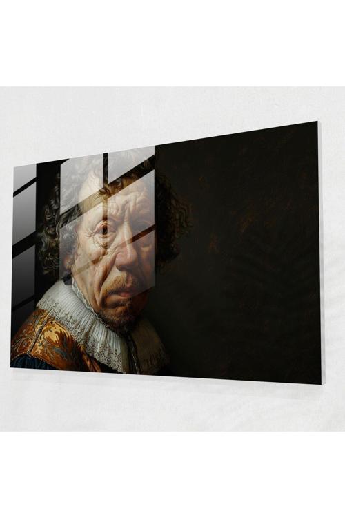 Rembrandt Cam Tablo Ev Dekorasyonu - Rembrandt, Portre, Regal, Eski Usta