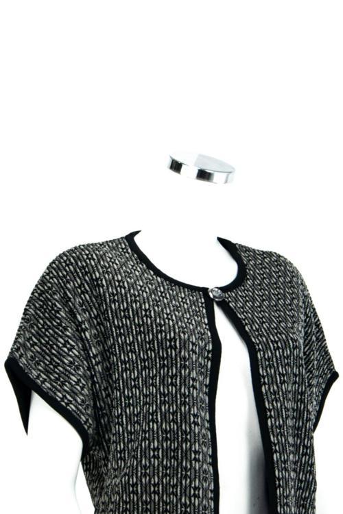 Kadın Vizon Kışlık-Mevsimlik Yarasa Kol Yuvarlak Yaka Çift Cepli Yünlü Dokuma Anne Yelek Vizon 2XL