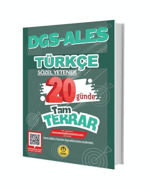 DGS ALES TÜRKÇE 20 GÜNDE TAM TEKRAR SORU BANKASI