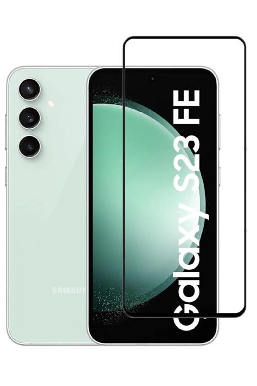 Samsung Galaxy S23 FE  Antistatik 5D Tam Kaplayan Ekran Koruyucu Cam