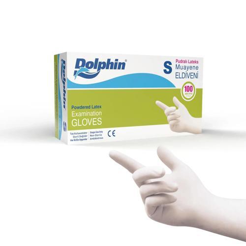 Dolphin Pudrasız Lateks Muayene Eldiveni M Beden 100 Adet - Mdr
