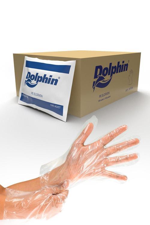 Dolphin Şeffaf Eldiven Pe 100 Adet X 100 Paket - Koli