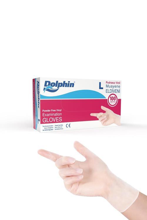 Dolphin Beyaz Vinil Eldiveni Pudrasız S 100 Adet