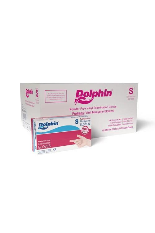 Dolphin Beyaz Vinil Eldiveni Pudrasız S 100 Adet X 20 Paket - Koli