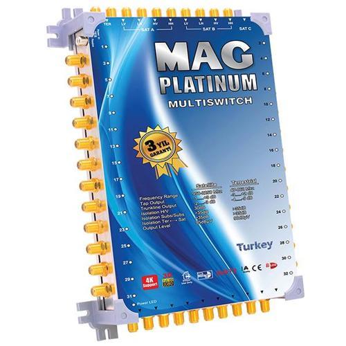 Mag Platinum 10-40 Sonlu Uydu Santrali + Adaptör Apartman Site Tipi Uydu Digitürk Santrali
