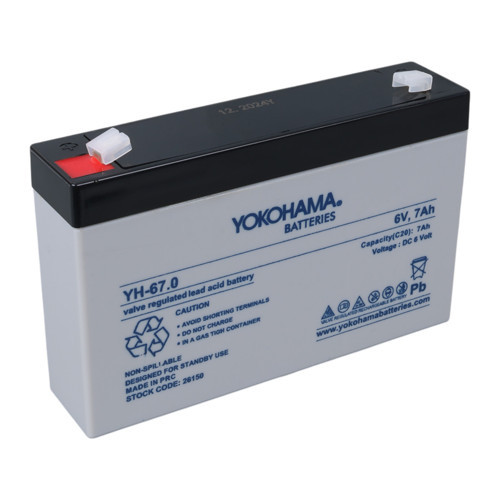 YH-67.0 6 Volt 7 Amper Akü 150x30x94 mm Yeni Tarihli Taze Akü