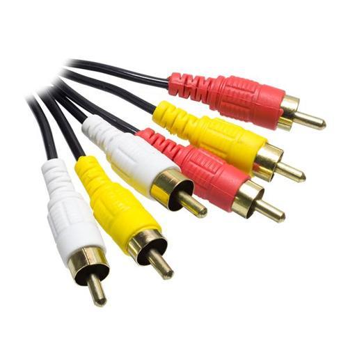Ayt 3 RCA 3 RCA Kablo 1.5 Metre 2 Uçu Renkli Rca Ses Ve Görüntü Kablosu