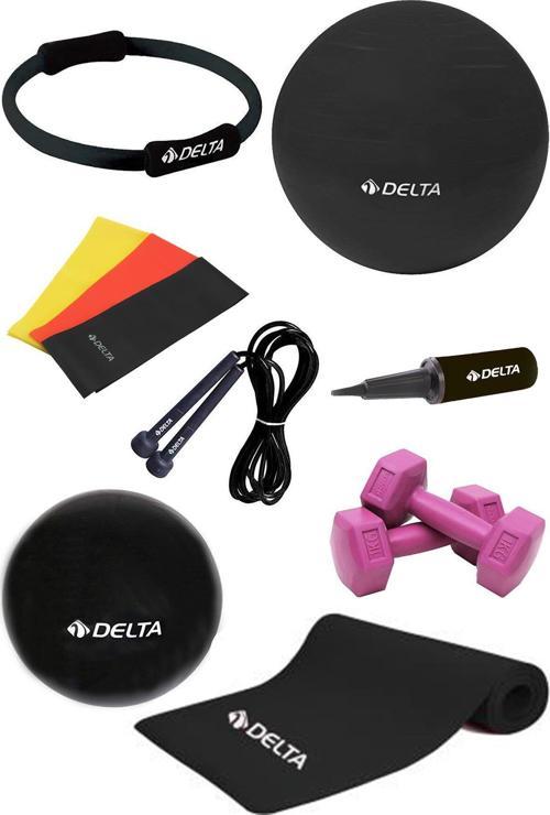 10 MM Minderli PSS Siyah Full Pilates Seti ( 65 cm - 20 cm )
