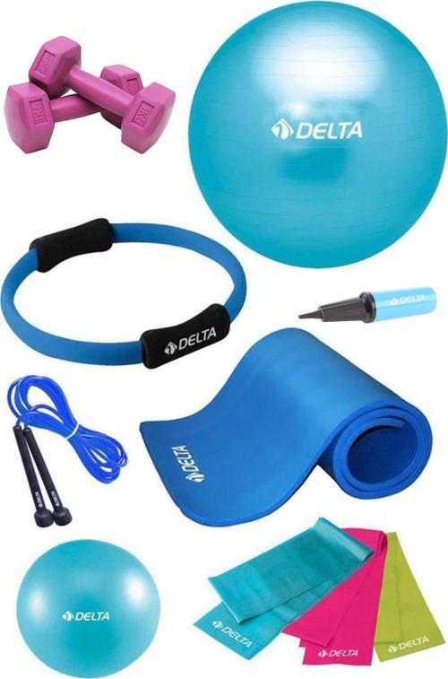 15 MM Minderli PTS Turkuaz Full Pilates Seti (85 cm 20 cm)