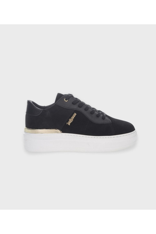 Siyah Deri Sneaker Kadın