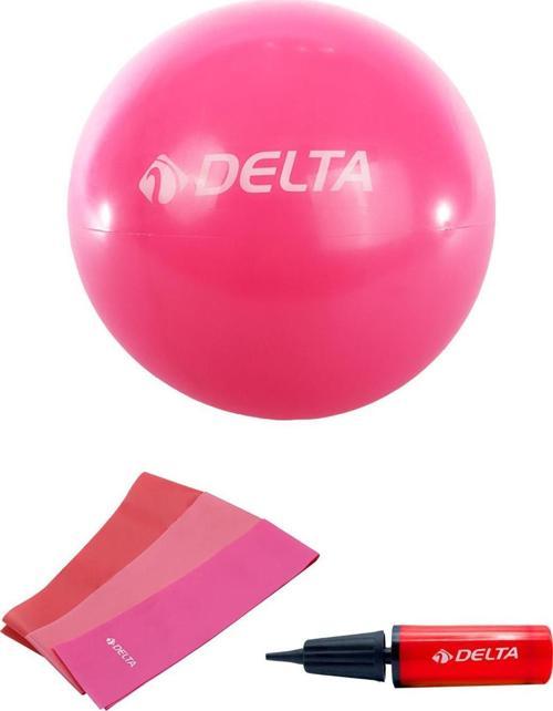 65 cm Pilates Topu 3'lü Pilates Bandı Egzersiz Direnç Lastiği Pilates Topu Pompası 5'li Set