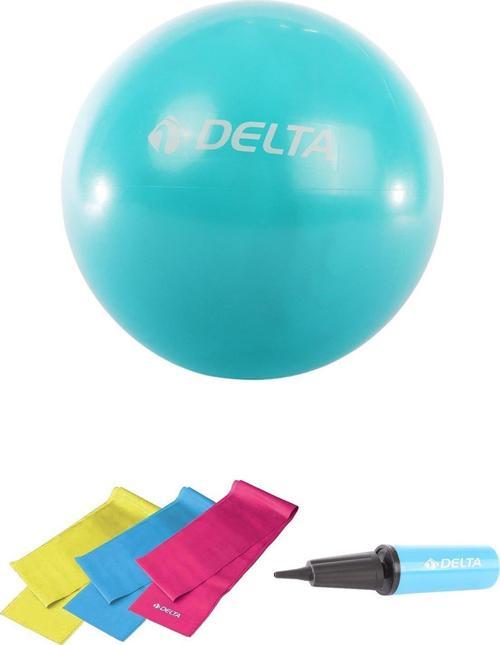 65 cm Pilates Topu 3'lü Pilates Bandı Egzersiz Direnç Lastiği Pilates Topu Pompası 5'li Set