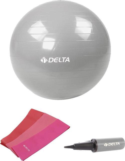65 cm Pilates Topu 3'lü Pilates Bandı Egzersiz Direnç Lastiği Pilates Topu Pompası 5'li Set
