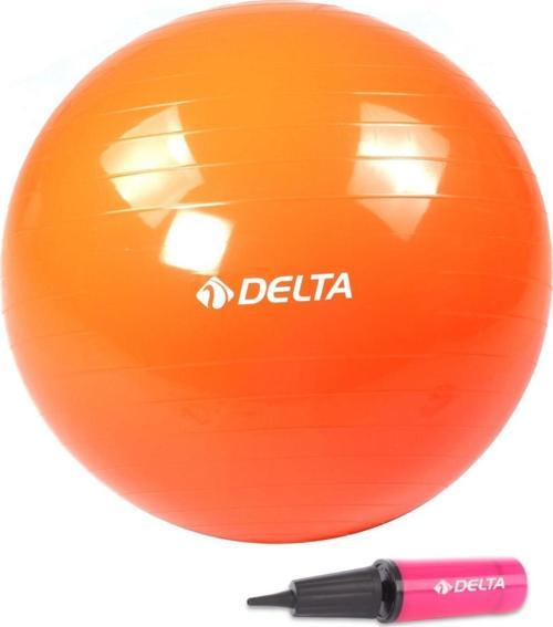 65 cm Turuncu Deluxe Pilates Topu Ve Çift Yönlü Pompa Seti