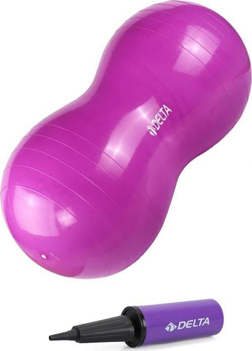 Fıstık Şekilli Mor Pilates Topu + Pilates Topu Pompası