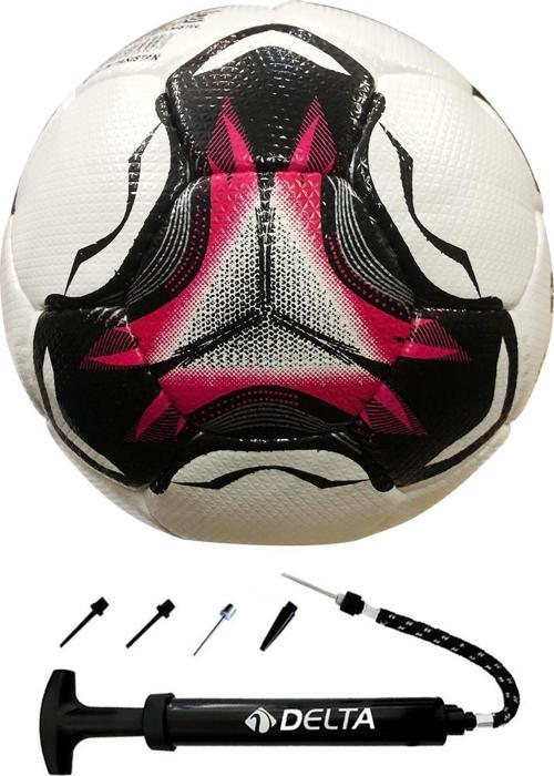 Glow El Dikişli 4 Numara Dura-Strong Futsal Topu + Çok Fonksiyonlu Top Pompası İkili Set