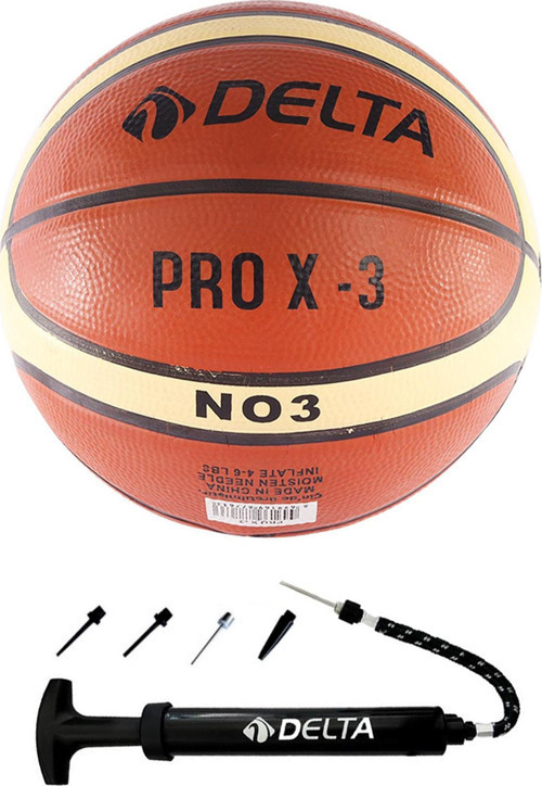 Pro X Deluxe Kauçuk 3 Numara Basketbol Topu + Top Pompası