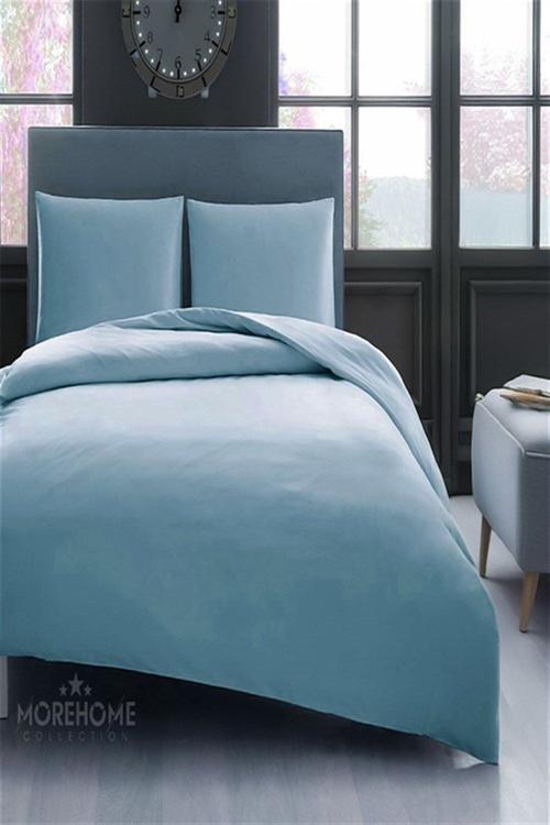 Tek  Kişilik Pamuklu Nevresim Mavi