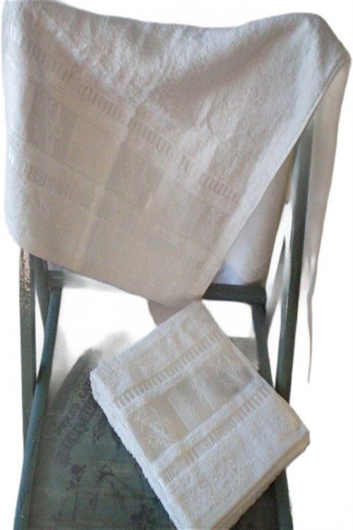 Bambu 2Li Renkli El Yüz Havlusu Seti 45X95 Cm - Beyaz