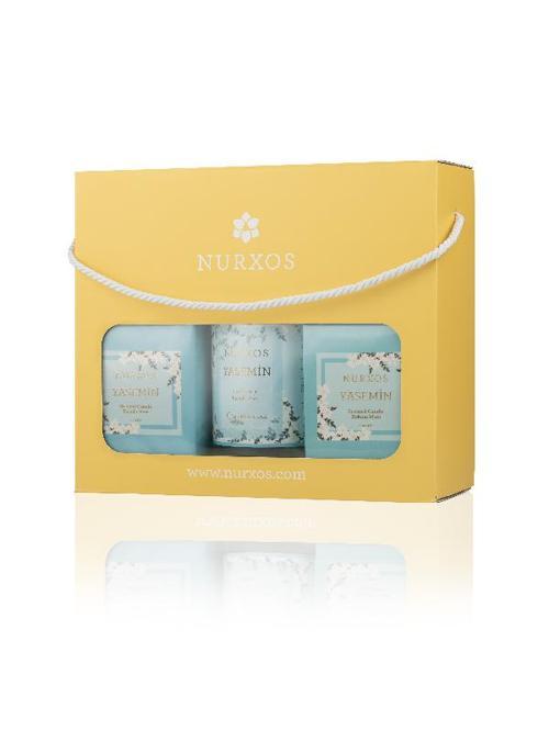 9687 Yasemin Kutulu 2 Adet Kokulu Mum + Freshener Oda Spreyi