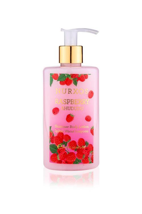 9175 Raspberry Ahududu 300 ML Kadın Erkek Işıltılı Vücut Losyonu 8681124691750