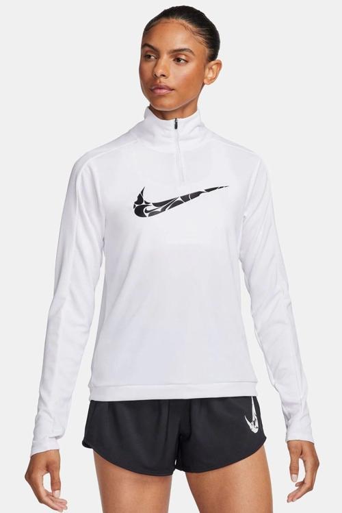 Dri Fit Big Swoosh 1/4 Zip Training Runnig Sweatshirt Koşu Antrenman Sweatshirt Beyaz