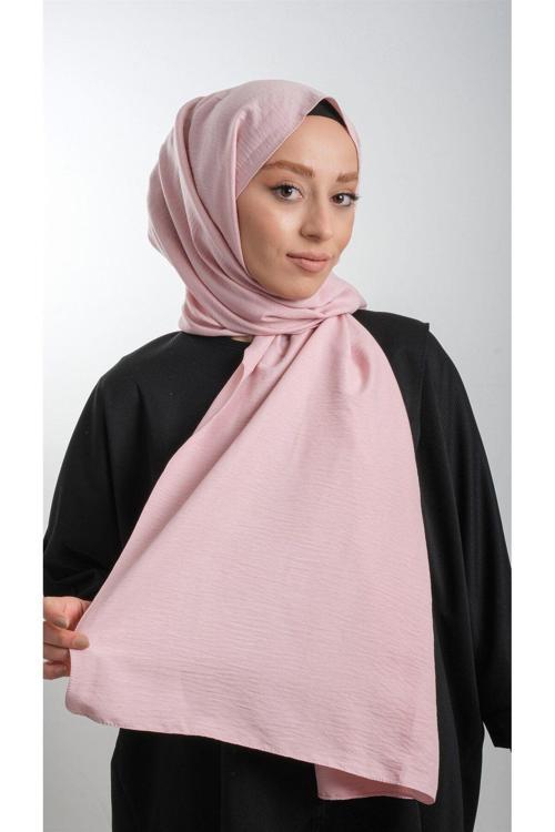 Pembe Düz Klasik Şal Pamuk Caz Sade 202105_04