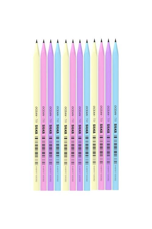 Kaly Üçgen Pastel Kurşun Kalem 12'Li