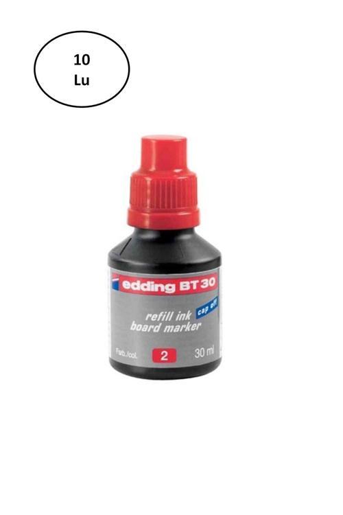 Edding Tahta Kalem Mürekkep 30 Ml Kırmızı 10'Lu