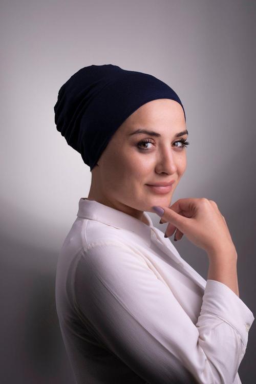 Lacivert Pratik Hazır Geçmeli Iç Bone Viskon Kumaş Dikişsiz 3003_02