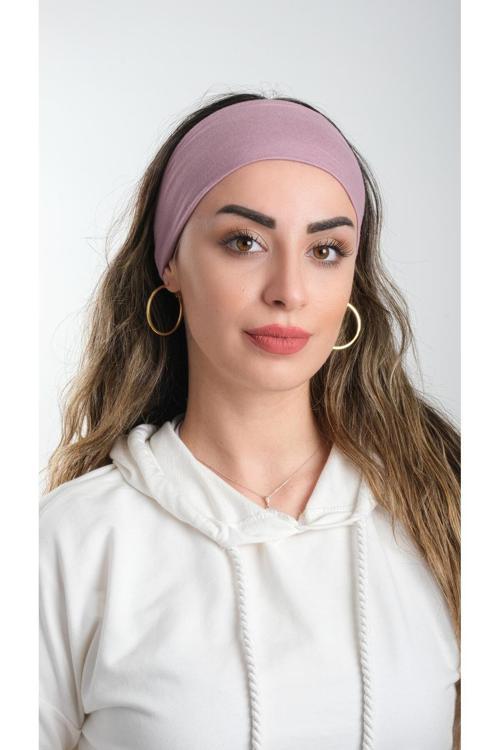 Gül Kurusu Bandana Saç Bandı Viskon Düz 3012_18