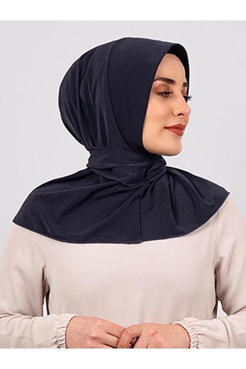 Füme Pratik Hazır Geçmeli Tesettür Eşarp Sandy Kumaş Arkadan Çıtçıtlı 2101_25