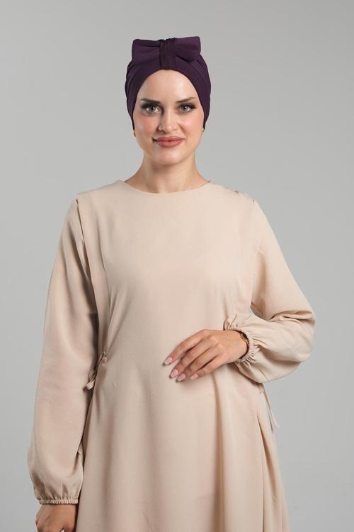 Mürdüm Pratik Hazır Geçmeli Fiyonklu Bone Sandy Çift Taraflı Çapraz 3007B_07