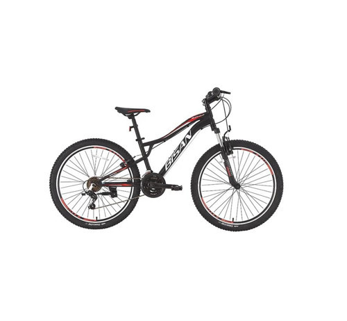 BUFFALO ERKEK DAĞ BİSİKLETİ 37CM V 27.5 JANT 21 VİTES MAT SİYAH KIRMIZI