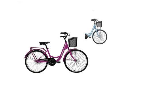 SORRENTO KADIN ŞEHİR BİSİKLETİ 36CM V 24 JANT 3 VİTES BEBE MAVİSİ BEYAZ