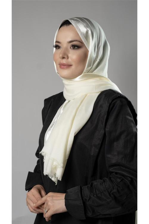 Krem Şerit Çizgili Şal Viskon Kumaş Bursa Dolama 202109_40
