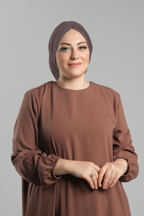 Vizon Pratik Hazır Geçmeli Tesettür Bone Sandy Büzgülü Salaş 2119_10