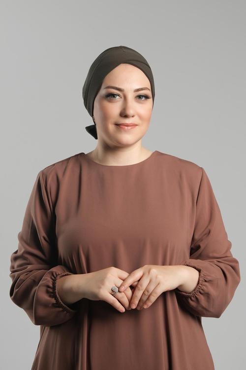 Haki Pratik Hazır Geçmeli Fiyonklu Bone Sandy Çift Taraflı Çapraz 3007B_09