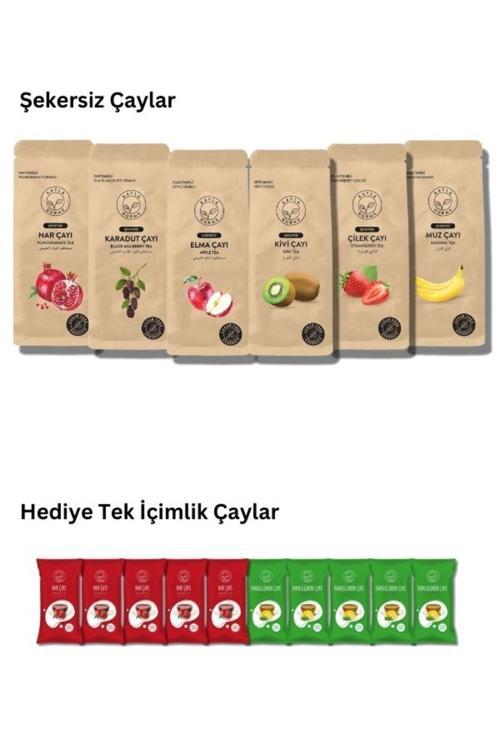 Şekersiz Meyve Taneli Çaylar Tek Içimlik Çay Hediyeli Kampanya.