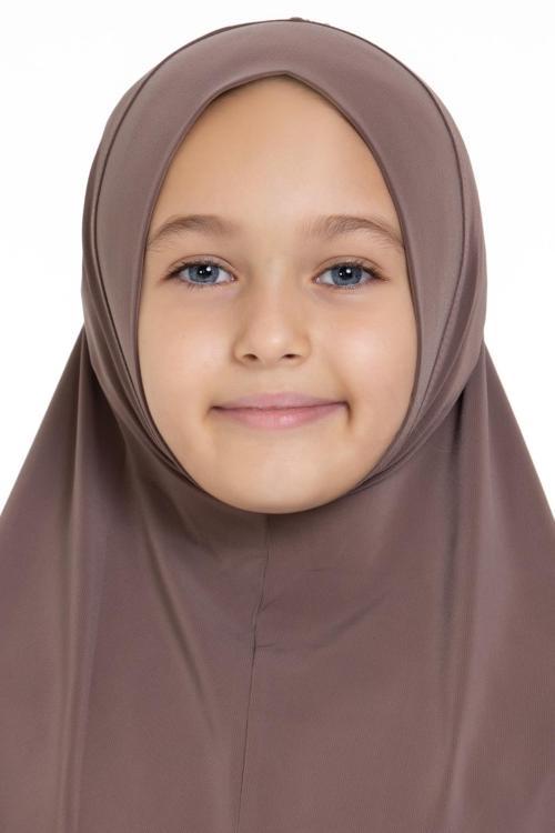 Vizon Pratik Hazır Geçmeli Genç Tesettür Bone Sandy Kumaş Düz Hijab 2312_10