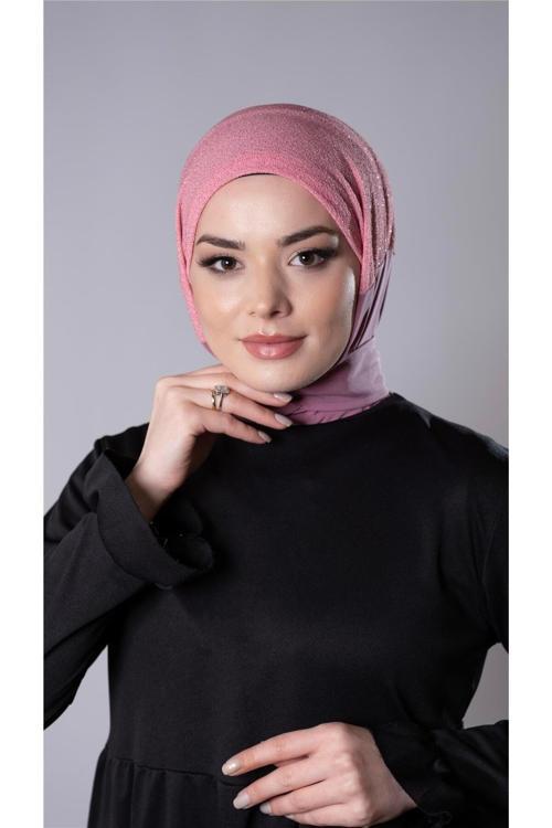 Gül Kurusu Pratik Hazır Geçmeli Tesettür Eşarp Sandy Kumaş Arkadan Çıtçıtlı 2206_18