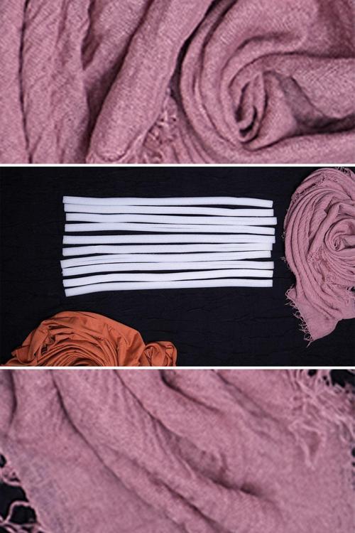 Beyaz Çift Katlı 10'Lu Eşarp Süngeri Polyester 1010O_42