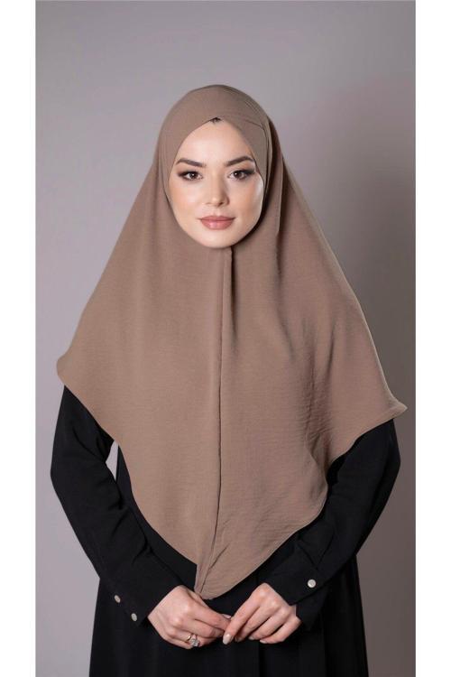 Yavru Ağzı Pratik Hazır Geçmeli Tesettür Eşarp Aerobin Kumaş Çapraz Hijab 2307_35